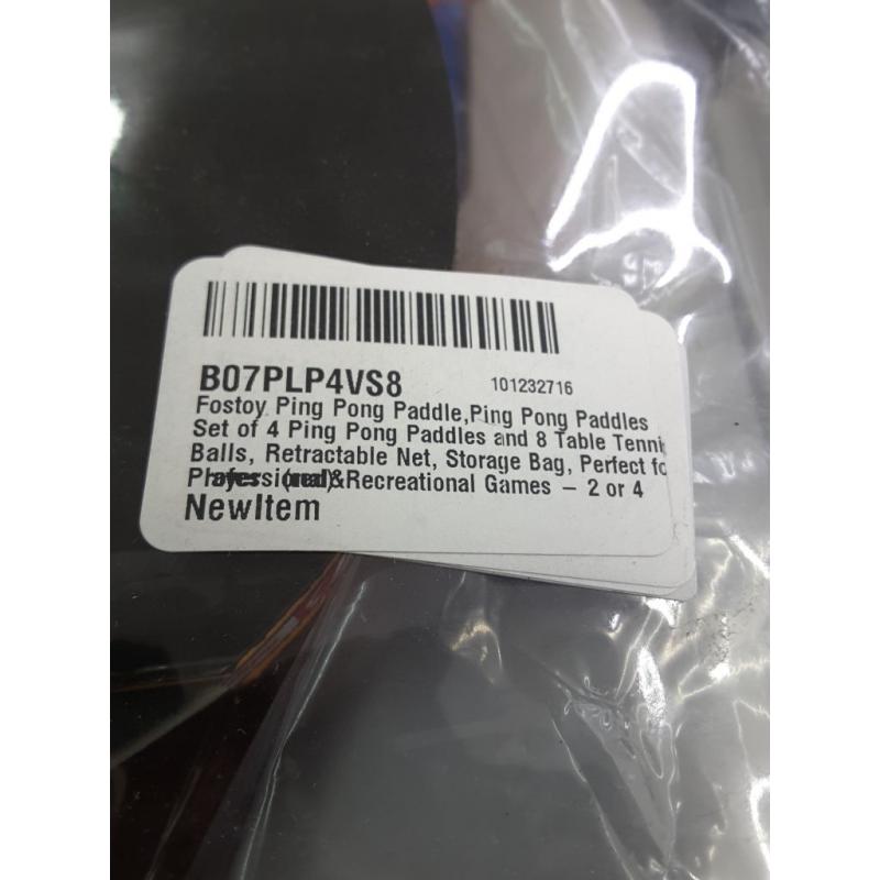 Table Tennis Set, 4 Ping Pong Paddles with 8 Table Tennis Balls and Retractable Ping Pong Net