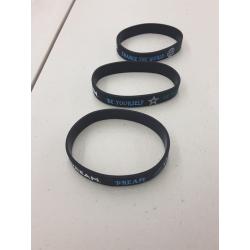 Inspirational Silicone Wristbands - Create - Be Yourself - Change the World - Dream (assorted 12 Pack - 3 Bracelets of Each Style!)