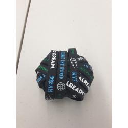 Inspirational Silicone Wristbands - Create - Be Yourself - Change the World - Dream (assorted 12 Pack - 3 Bracelets of Each Style!)