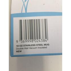 Aquula Double Wall Vacuum Insulated Stainless Steel Travel Mug with Lid, 18 oz., Red