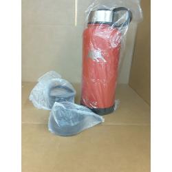 32oz Wide-Mouth Double Walled Vacuum Copper-Insulated Water Bottle Suitable for Sports/School/Work, Powder Coated for Easy Grip with Three Different Lids by Geez