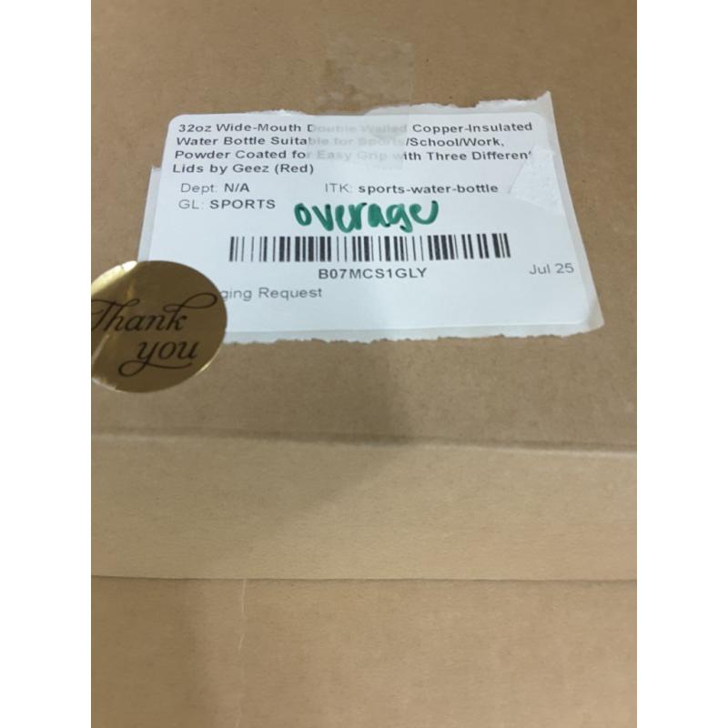 32oz Wide-Mouth Double Walled Vacuum Copper-Insulated Water Bottle Suitable for Sports/School/Work, Powder Coated for Easy Grip with Three Different Lids by Geez