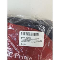Sling Bag Bag Chest Shoulder Unbalance Gym Fanny Backpack Sack Satchel Outdoor Bike nylon fabric red, by LC Prime