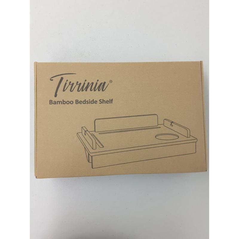 Bamboo Bedside Shelf Table & Storage Organizer Caddy By Tirrinia