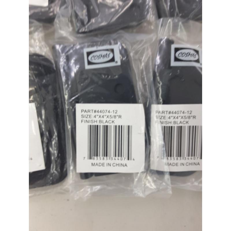 Cosmas Flat Black Door Hinge 4 Inch X 4 Inch With 5/8 Inch Radius Corners