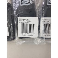 Cosmas Flat Black Door Hinge 4 Inch X 4 Inch With 5/8 Inch Radius Corners