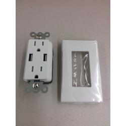 USB Charger Wall Outlet Dual High Speed Duplex Receptacle