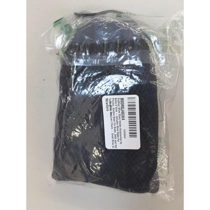 Outdoor Wine Glass Holder Accessories By Bella D’vine – Includes Wine Stake For Picnics, Suction Base For Boats, Bath and Hot Tubs, Strap For Lawn Chairs – Great Wine Gift – Graphite Grey