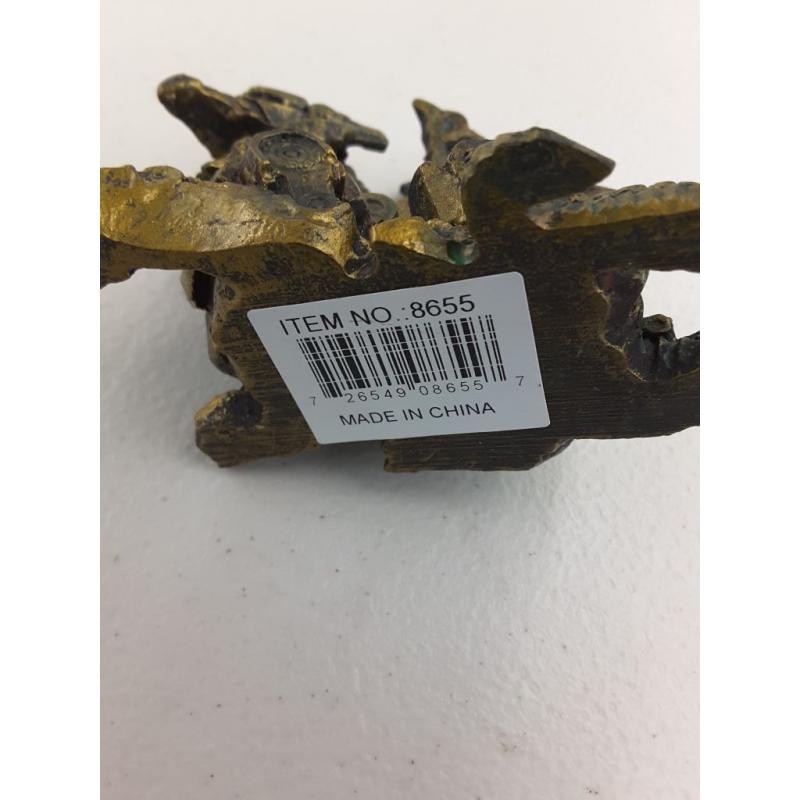 3.5 Inch Steampunk Sitting Winged Dragon Resin Statue Figurine