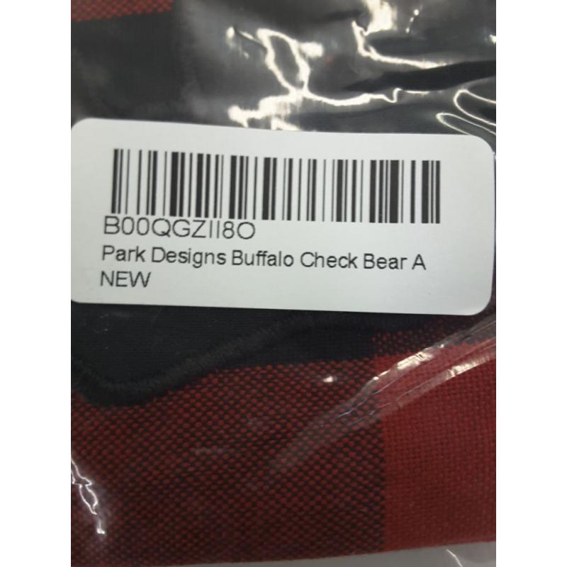 Park Designs Buffalo Check Bear Decorative Towel