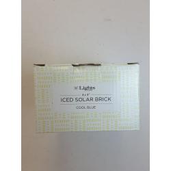 Glass Solar Brick With Led Lights - Path & Garden Accent Lighting, 4” X 4” Square