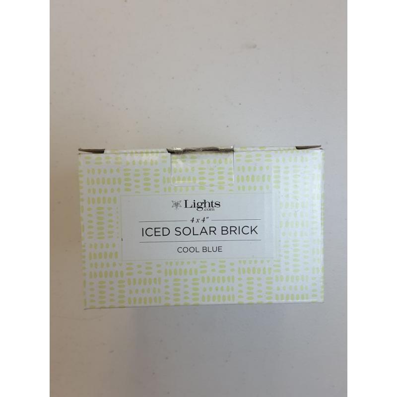 Glass Solar Brick With Led Lights - Path & Garden Accent Lighting, 4” X 4” Square