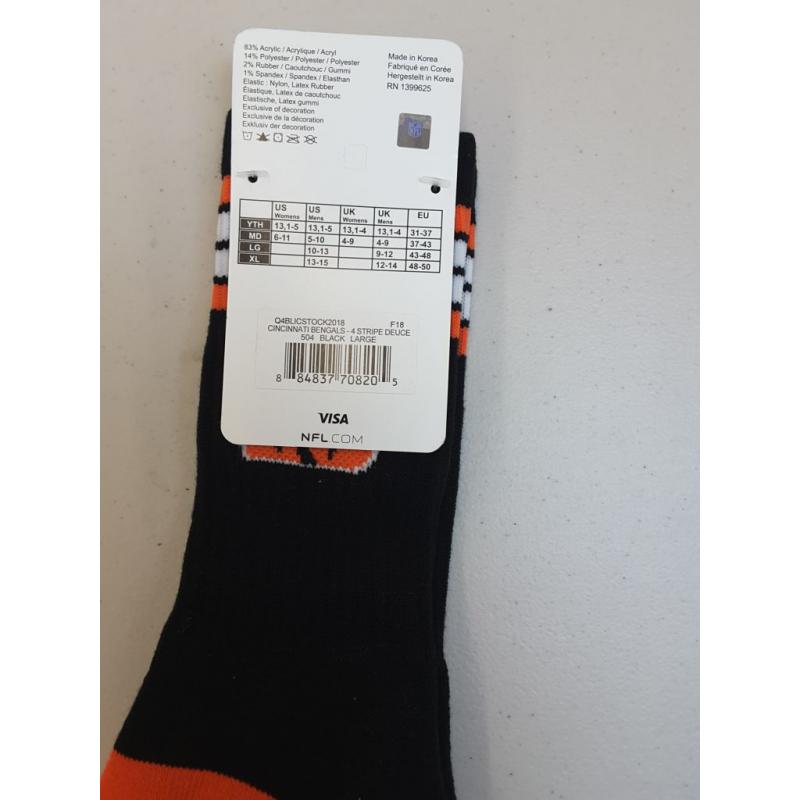 Nfl Cincinnati Bengals Socks Size Large