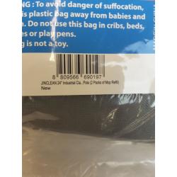 JINCLEAN 2 Pack of 24 Cotton Refills for Industrial Class Floor Dust Mop