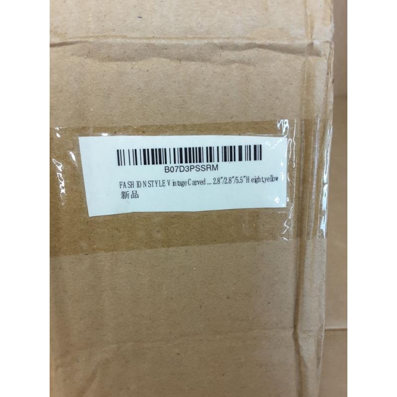 Fashionstyle Vintage Carved Diamond Chair Design Metal Glass Candle Holder