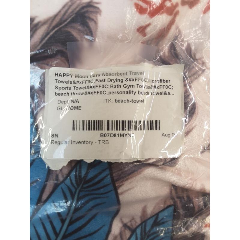 Happy Moon Microfiber Ultra Absorbent Travel Towel