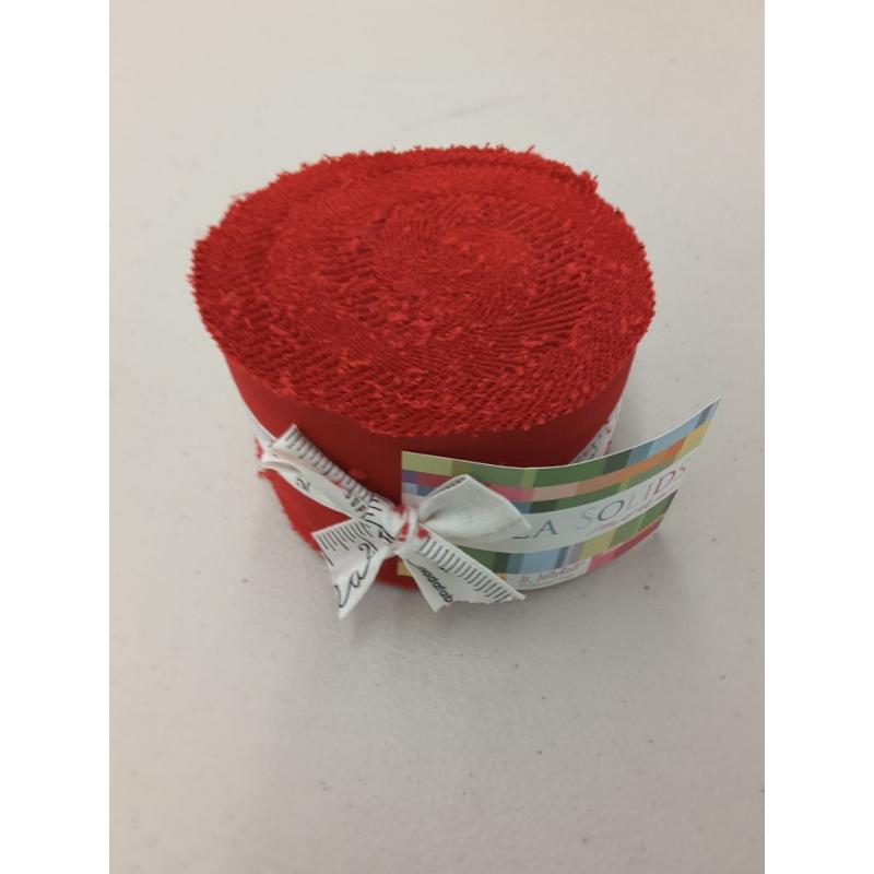 Bella Solids Red Jr Jelly Roll (9900JJR 16) by Moda House Designer for Moda, 2.5 x 44 inch strips