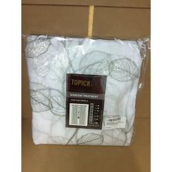Topick French Door Sheer Curtains 55 By 72