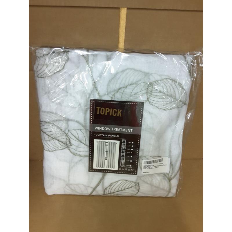Topick French Door Sheer Curtains 55 By 72