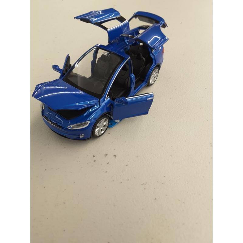 Blue Tesla Suv Model Toy Car