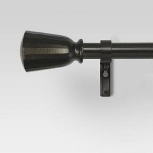 66-120 Chiseled Cone Curtain Rod Bronze - Threshold