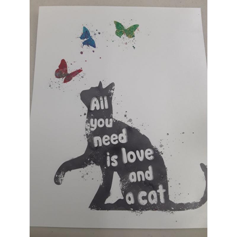 Inspirational Cat Wall Art Poster Print