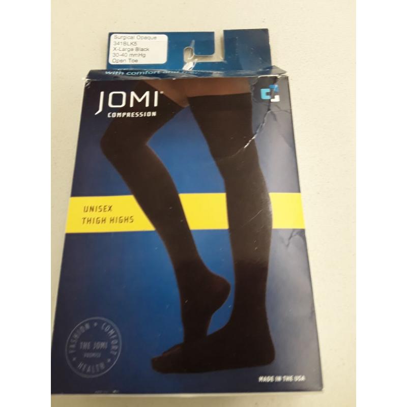 Jomi Compression, Unisex, Thigh High Stockings Collection(X-Large, Black)