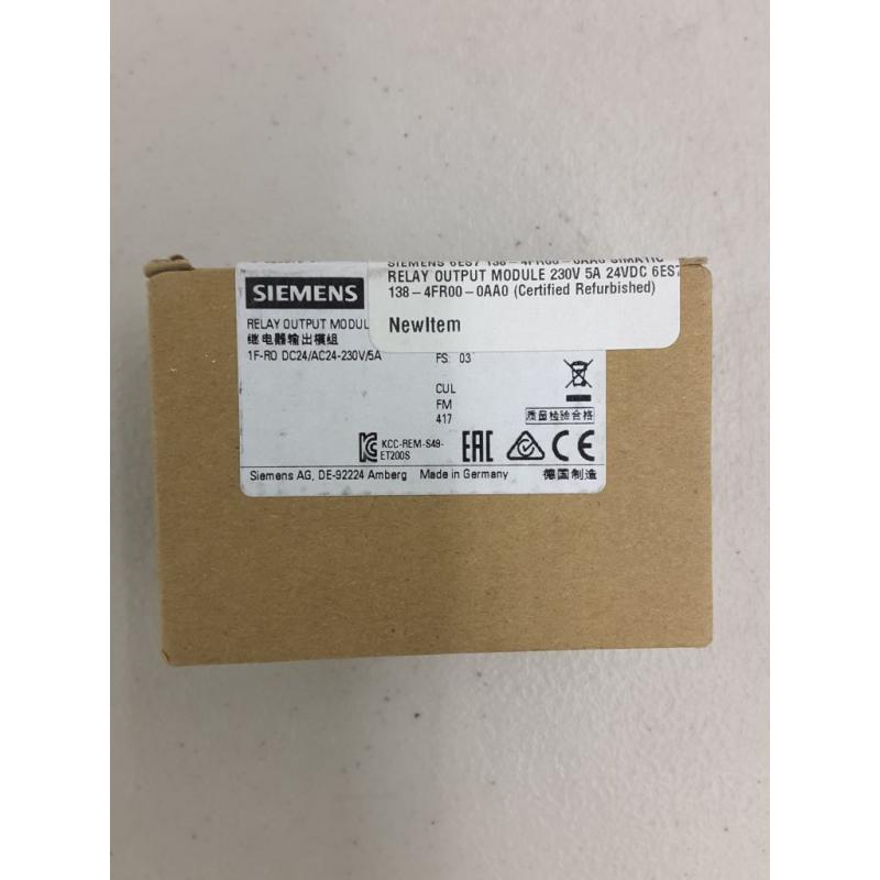 Siemens 6ES7 138-4fr00-0aa0 Simatic Relay Output Module 230v 5a 24vdc 6es7 138-4fr00-0aa0