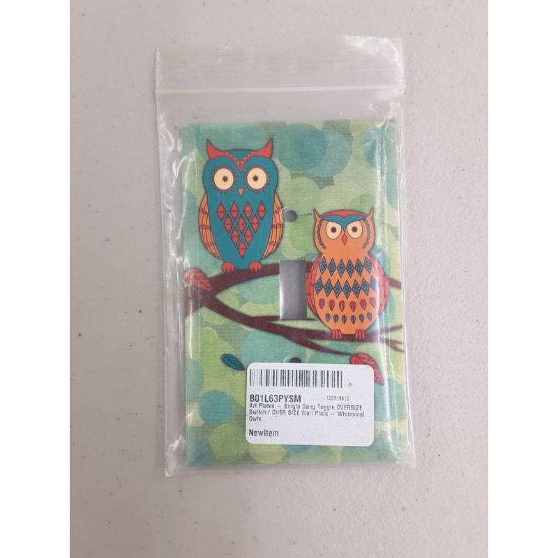 Switch Wall Plate Whimsical Owls