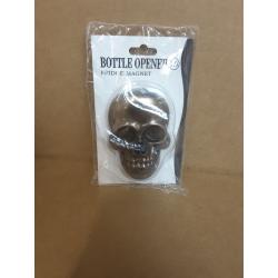 Bronze Resin Skull Fridge Magnet Bottle Opener