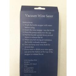 Wine Vacuum Bottle Preserver Saver