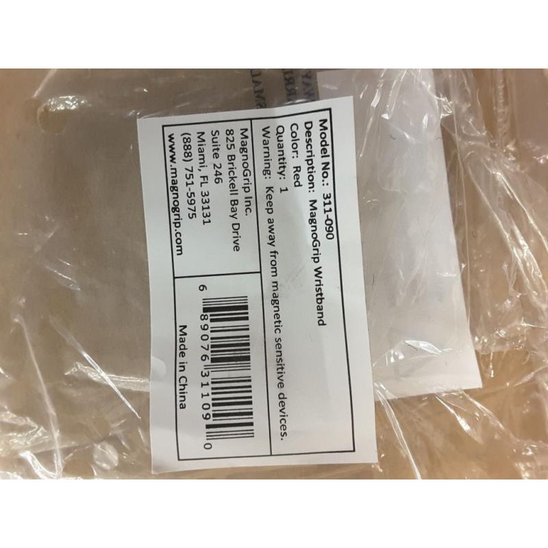 Magnogrip 311-090 Magnetic Wristband, Red/Black