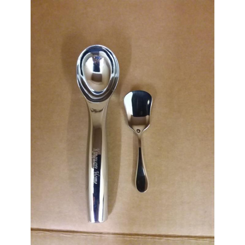 Kingware Home ice cream spoon, solid zinc alloy, ice cream, stainless steel spoon, dishwasher friendly