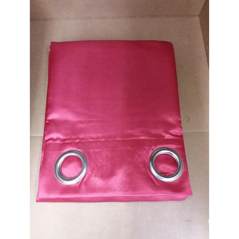 DWCN Red Window Curtain Panel With 8 Grommets