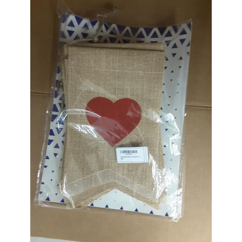 Burlap Heart Banner Galentines