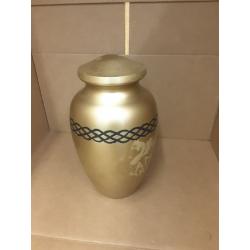 Golden Funeral Urn by Liliane Memorials - Links Gold Model