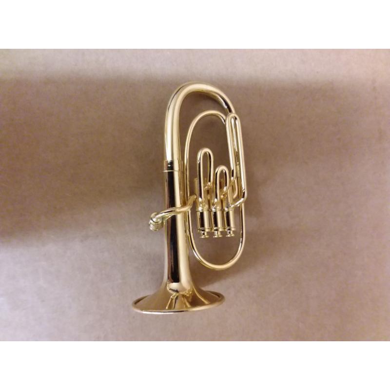 3.75 Gold Brass Tuba Miniature with Stand and Case