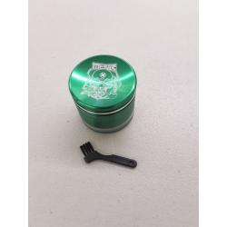 Ben Yan 4-Piece 2 1/2 Clear Bottom Cover Concave Aluminum Top Spice Grinder 8811-63, Green