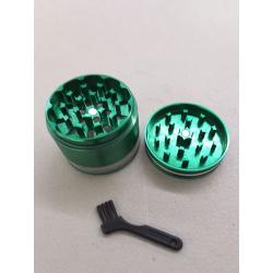 Ben Yan 4-Piece 2 1/2 Clear Bottom Cover Concave Aluminum Top Spice Grinder 8811-63, Green