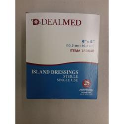 Dealmed Sterile Bordered Gauze Island Dressings