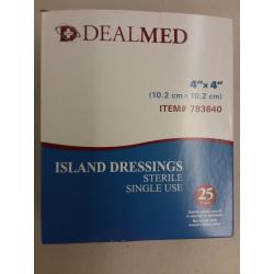 Dealmed Sterile Bordered Gauze Island Dressings