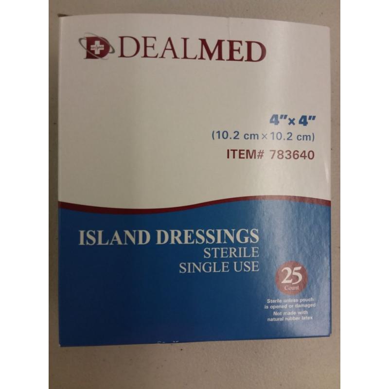 Dealmed Sterile Bordered Gauze Island Dressings