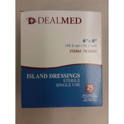 Dealmed Sterile Bordered Gauze Island Dressings