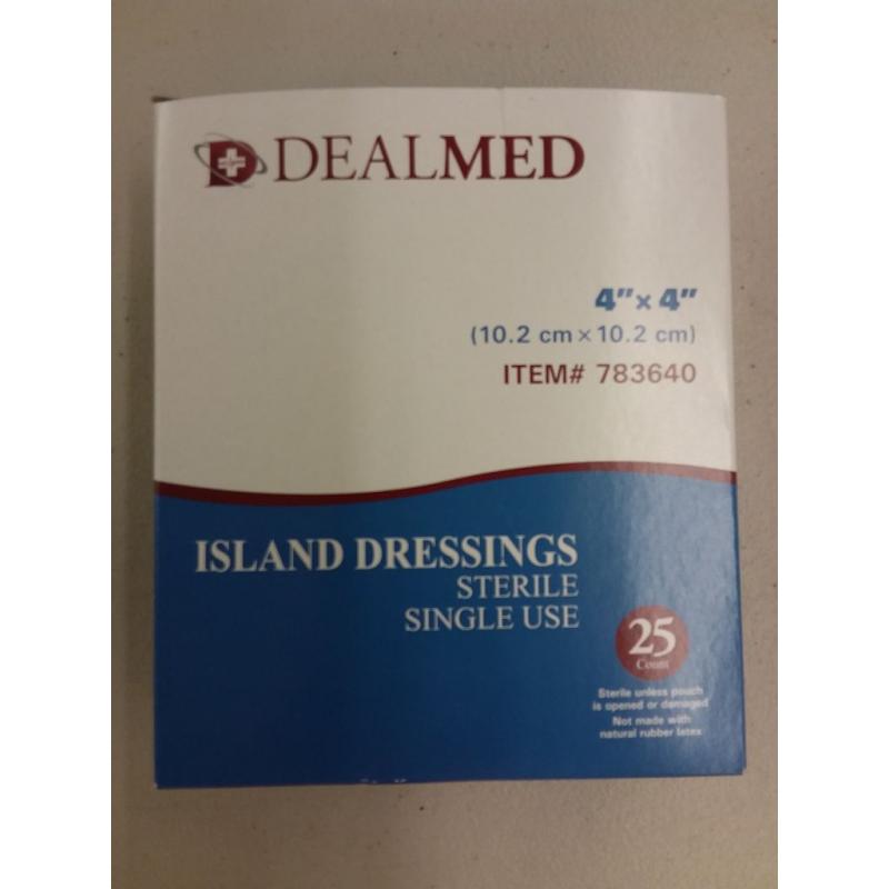 Dealmed Sterile Bordered Gauze Island Dressings