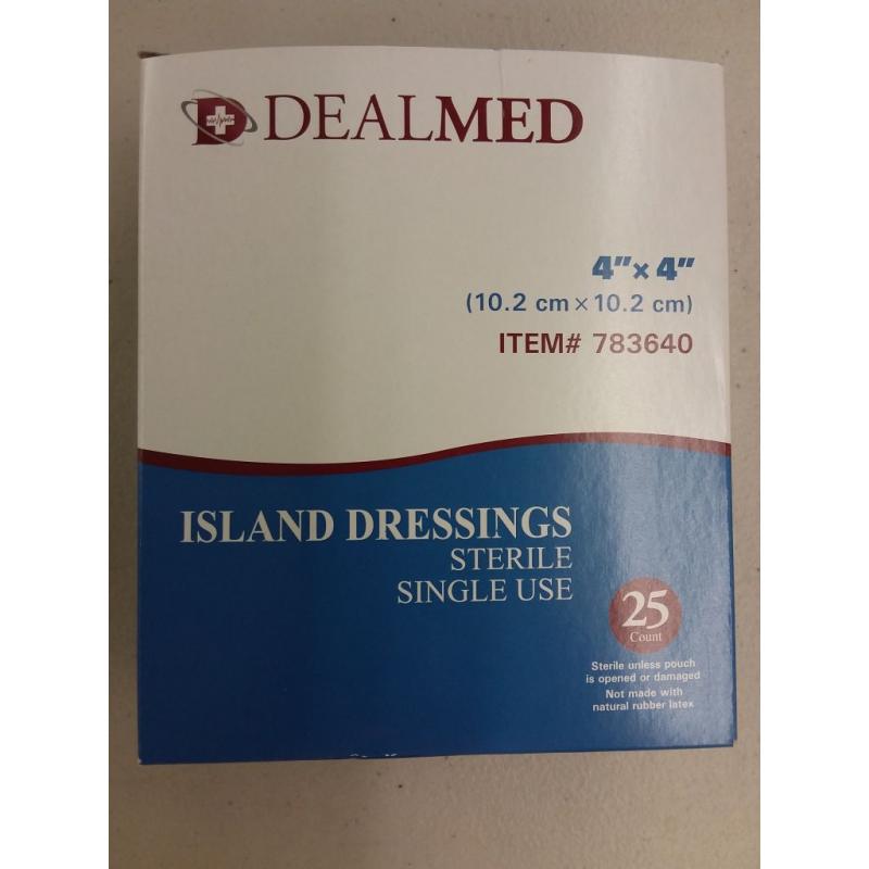 Dealmed Sterile Bordered Gauze Island Dressings