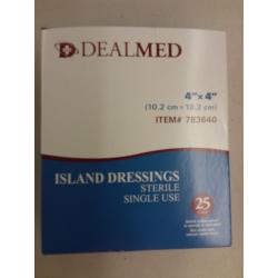 Dealmed Sterile Bordered Gauze Island Dressings
