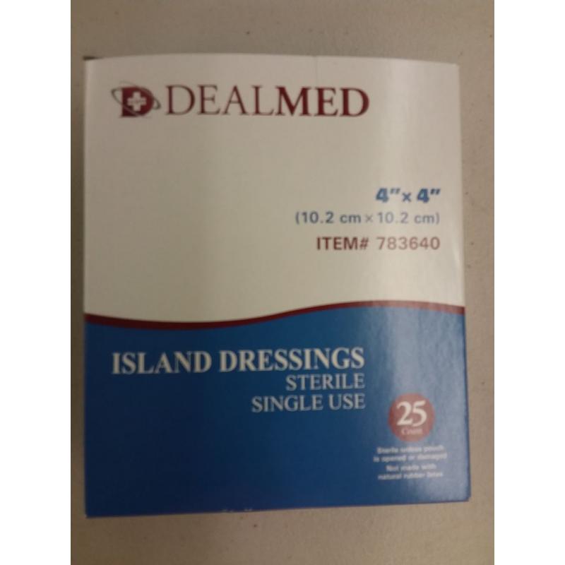 Dealmed Sterile Bordered Gauze Island Dressings