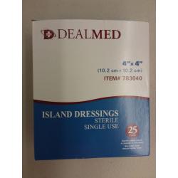 Dealmed Sterile Bordered Gauze Island Dressings