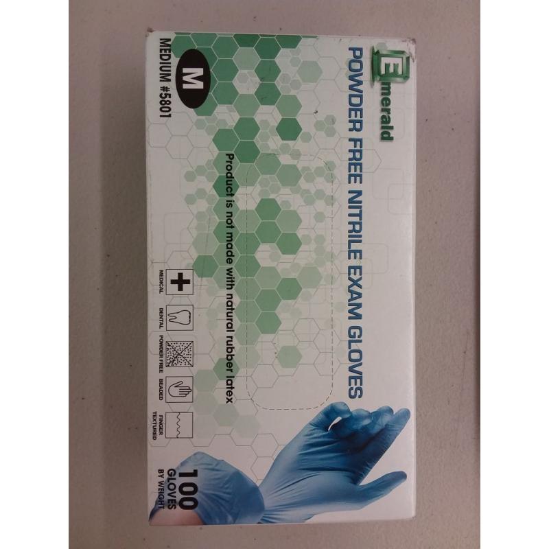 Emerald Nitrile Exam Gloves - 3.5 Millimeter,  Medium