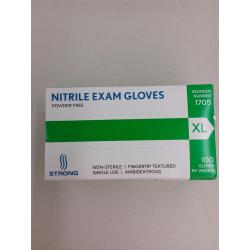 Nitrile Exam Gloves Powder Free Size XL 100 Count